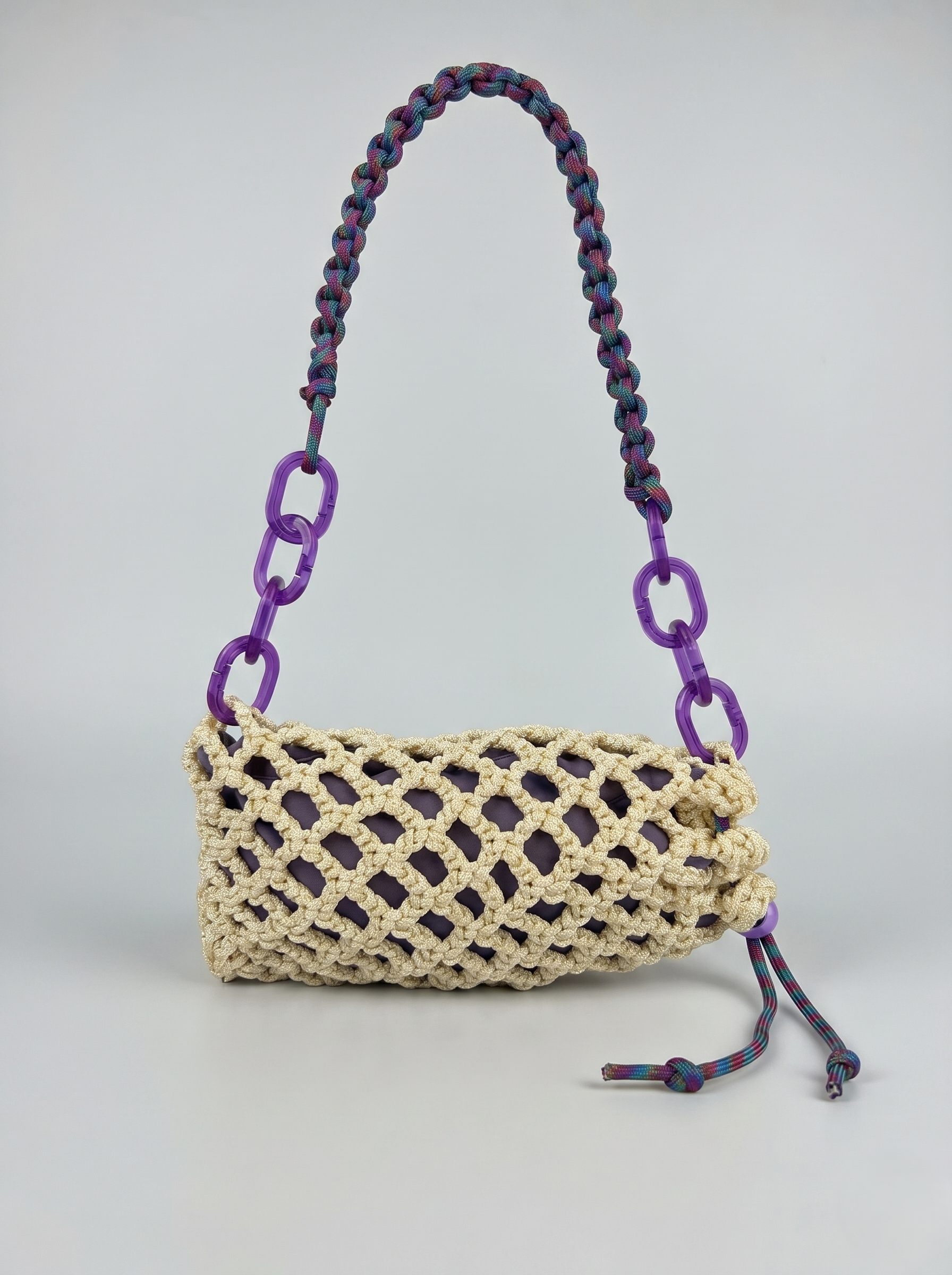 NODO BAGUETTE - Borsa a spalla con accessori in 3D