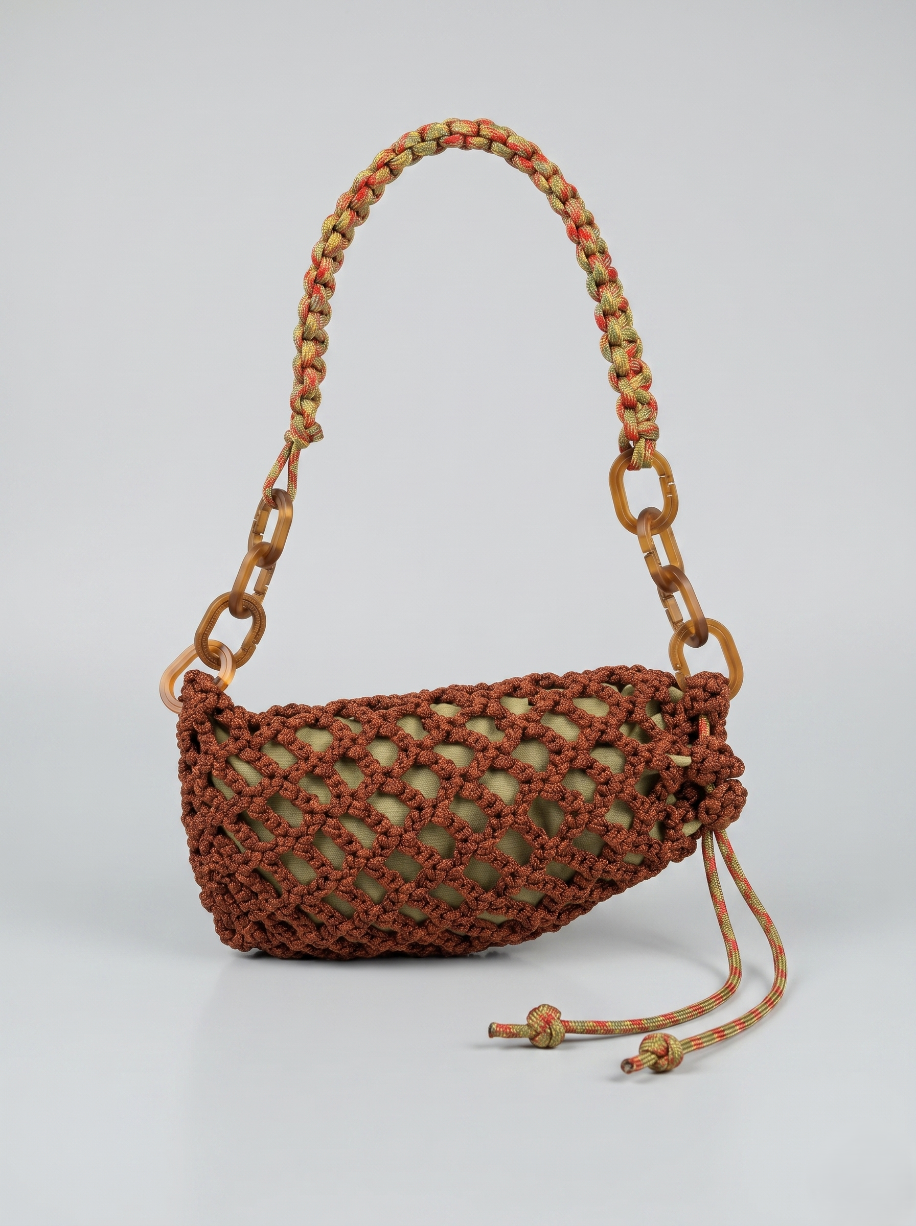 NODO BAGUETTE - Borsa a spalla con accessori in 3D